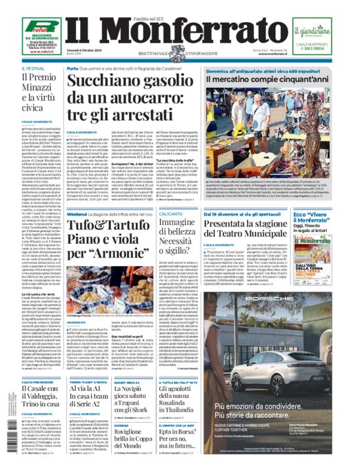 Il Monferrato - Edizione 74 del 06/10/2023